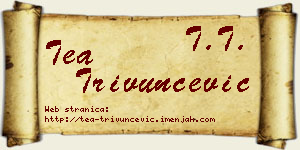 Tea Trivunčević vizit kartica